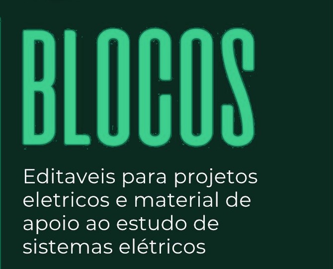 Prévia dos blocos editáveis para elétrica no Canva
